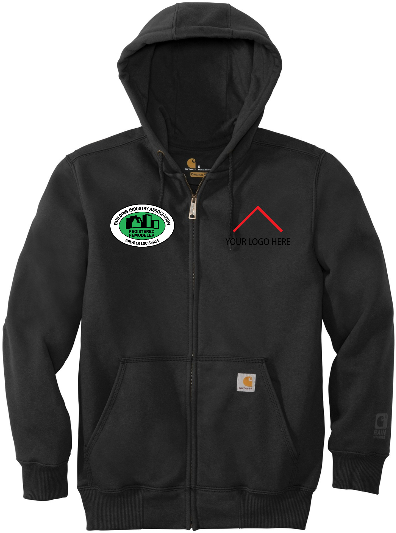 Registered Remodeler - Carhartt ® Rain Defender ® Paxton Heavyweight Hooded Zip-Front Sweatshirt - CT100614 (Add Your Own)