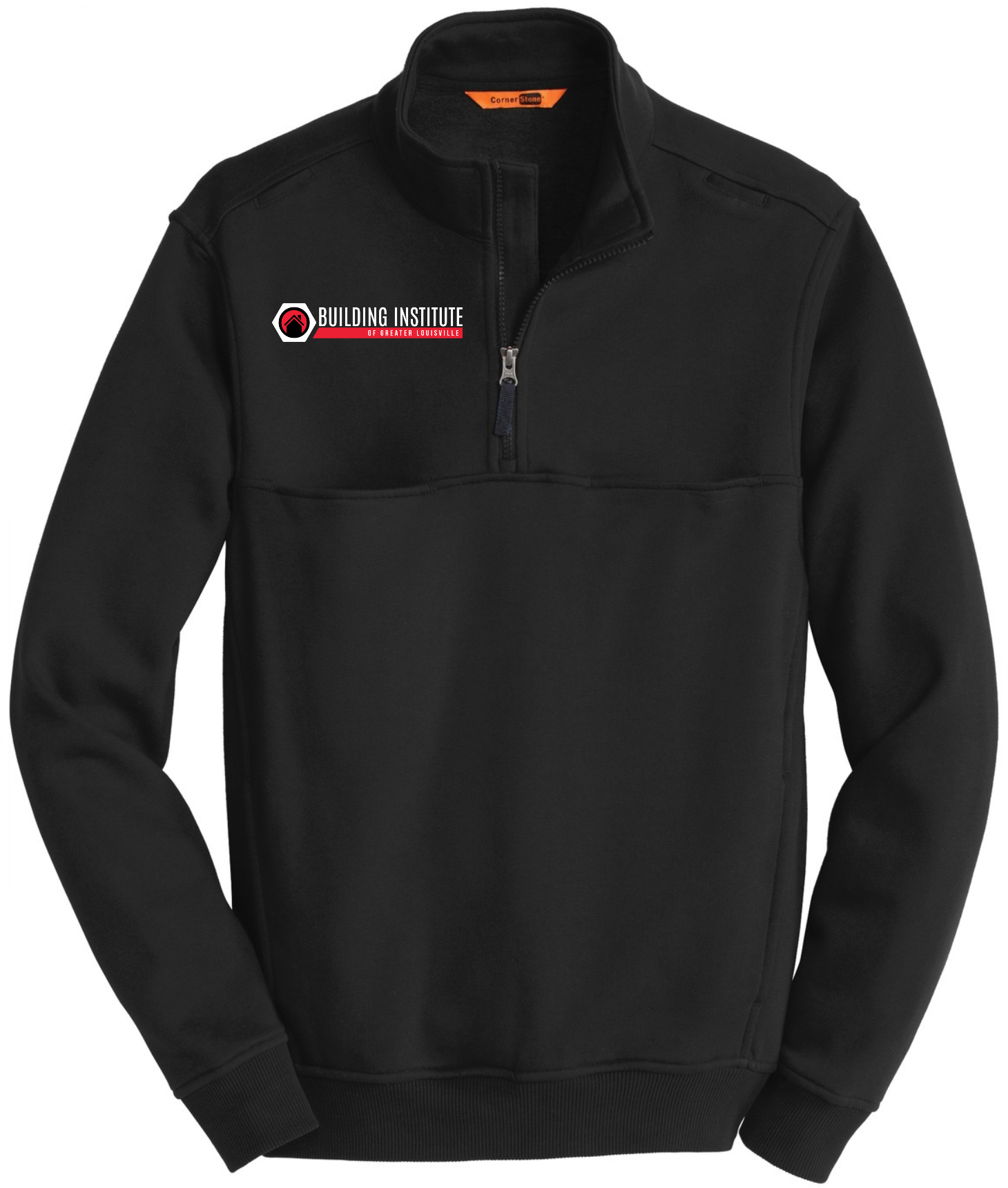 Building Institute - CornerStone® 1/2-Zip Job Shirt - CS626 (Black Logo)