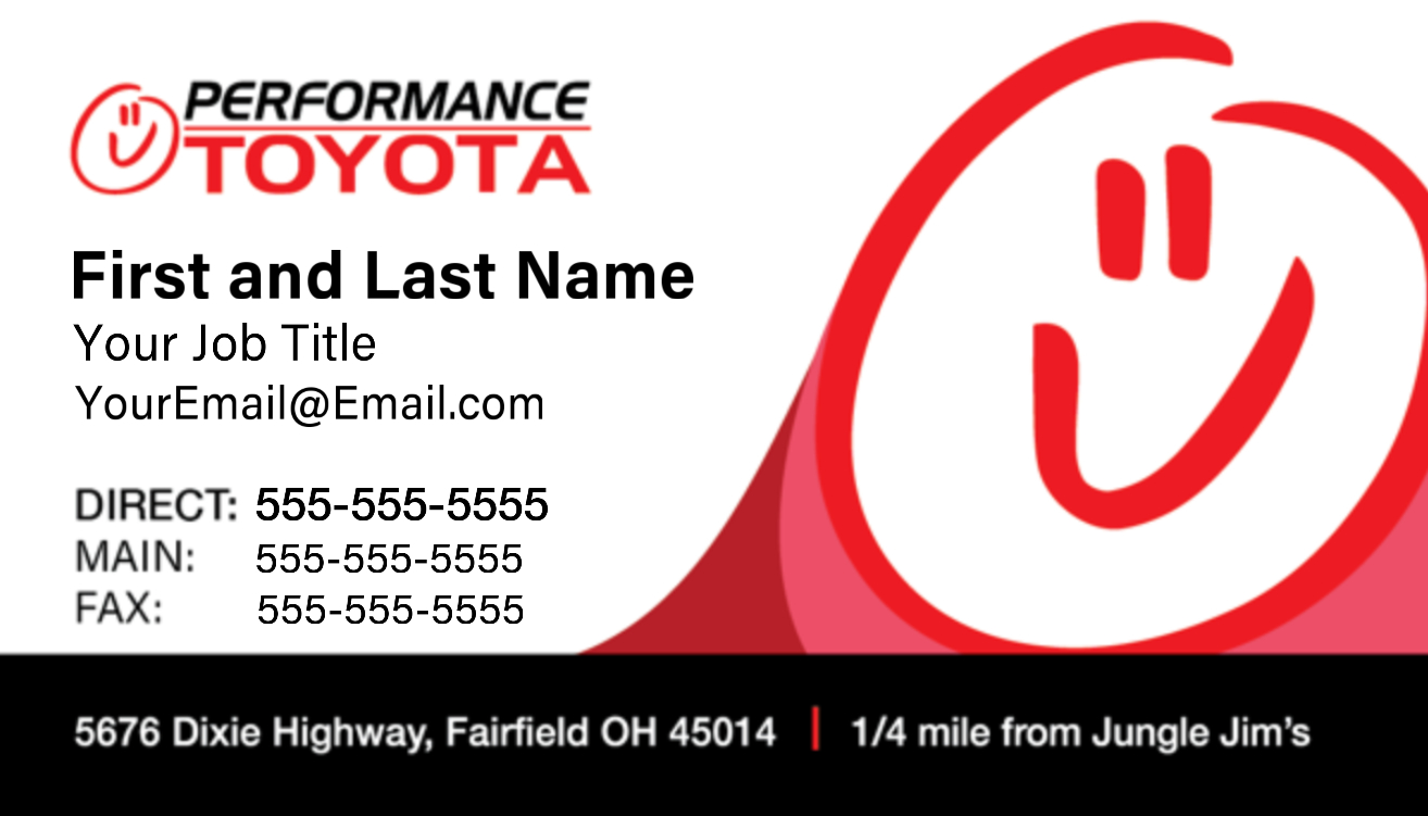 Performance Toyota - Business Cards