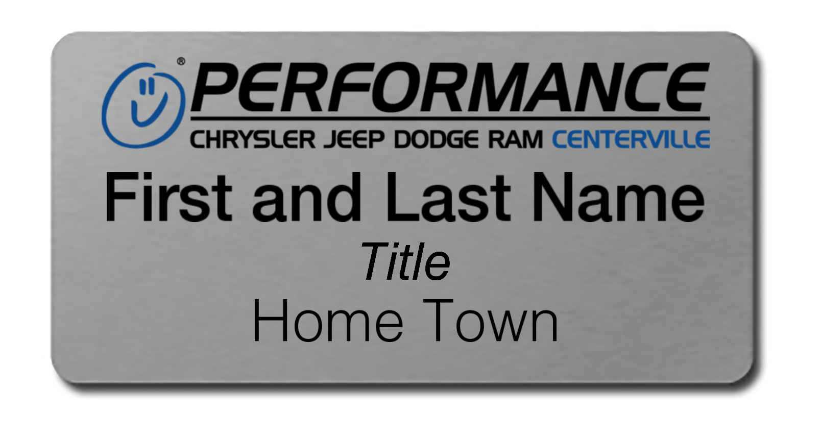 Performance CJDR - Name Tags