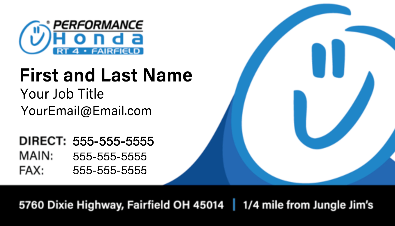 Performance Honda - Business Cards