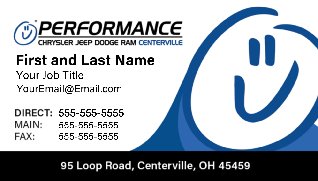 Performance CJDR - Business Cards