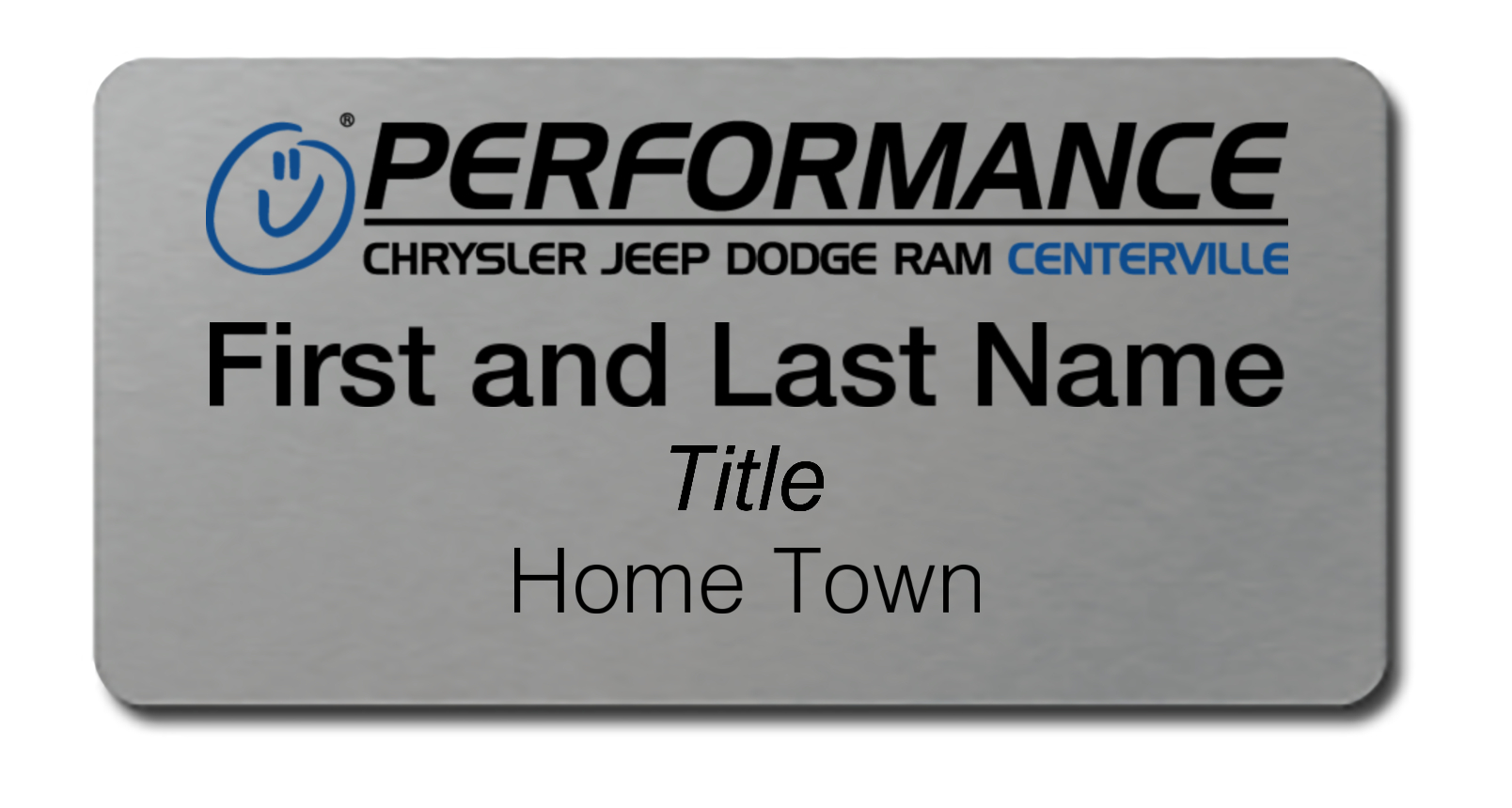 Performance CJDR - Name Tag