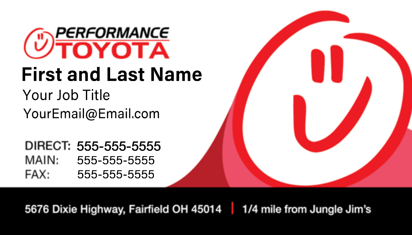 Performance Toyota - Business Cards