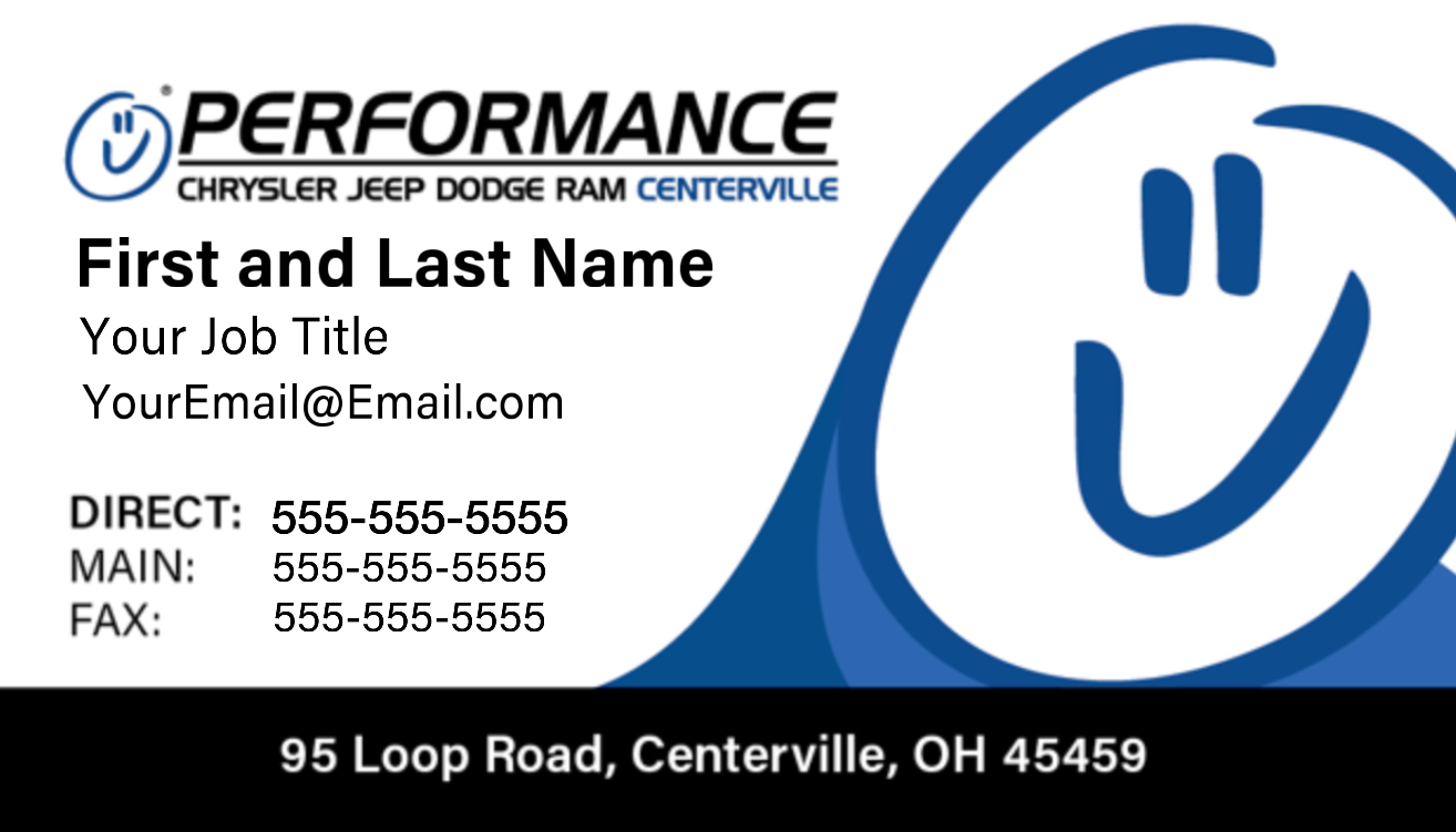 Performance CJDR - Business Cards
