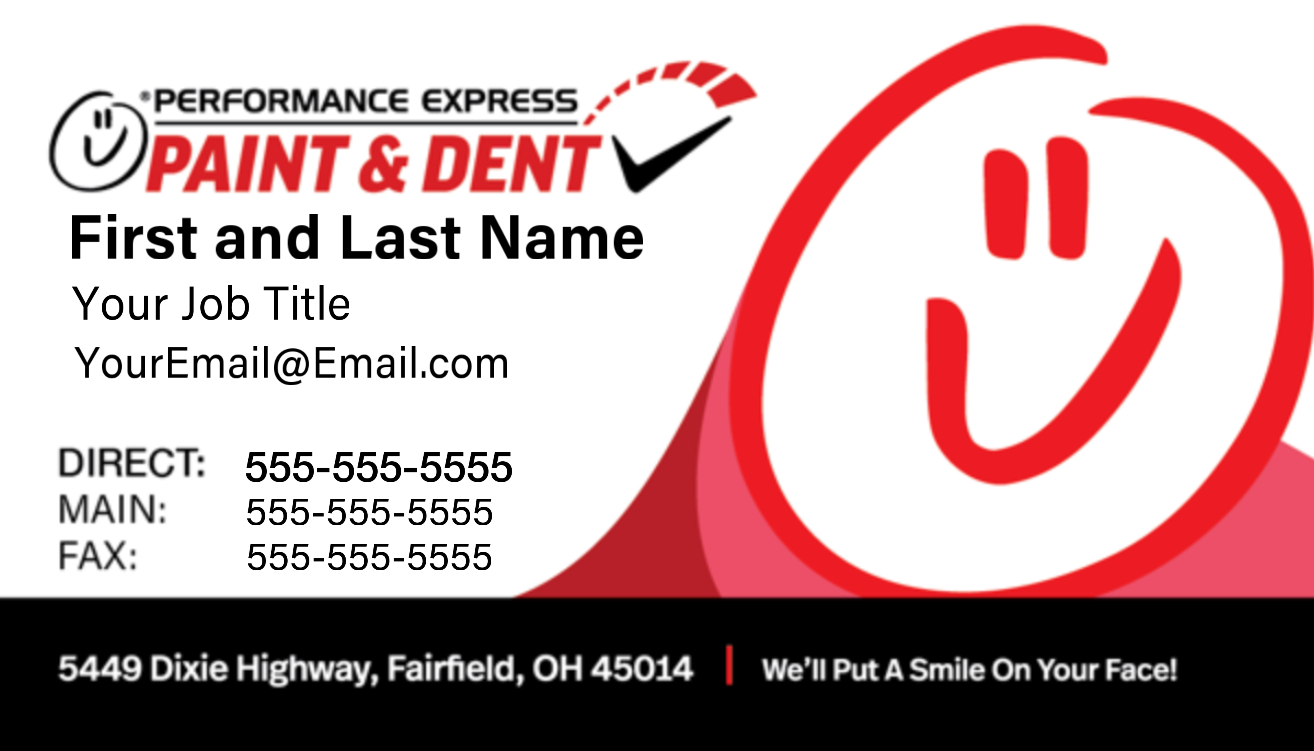 Performance Paint & Dent - Business Cards
