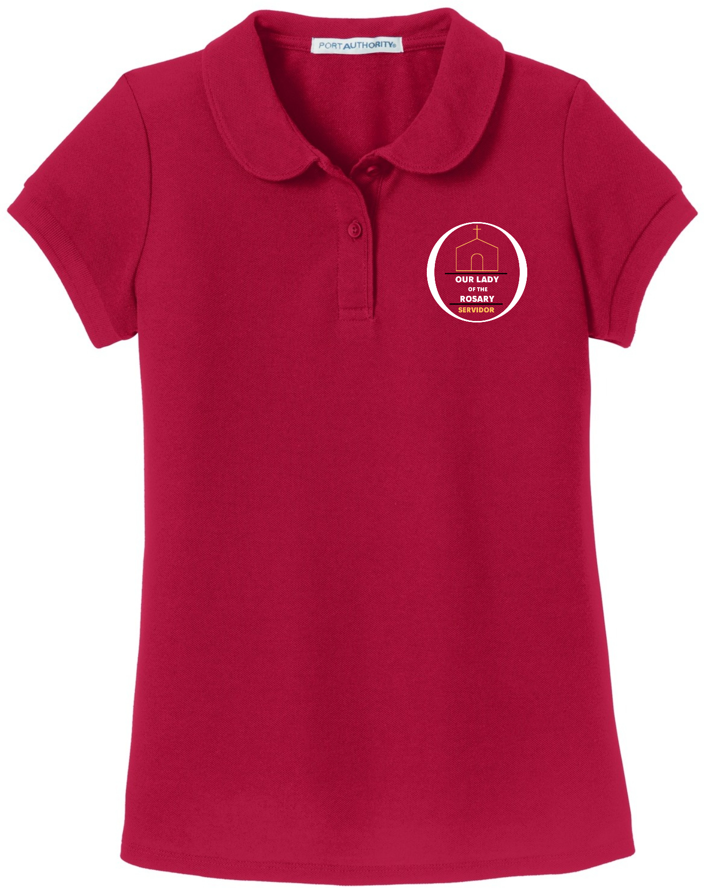 YG503 - Port Authority® Girls Silk Touch™ Peter Pan Collar Polo Dark Colors