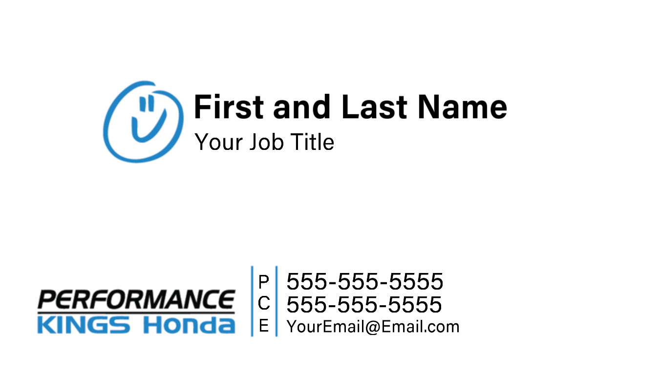 Performance Kings Honda – Business Cards (Kins Water Drive) NEW