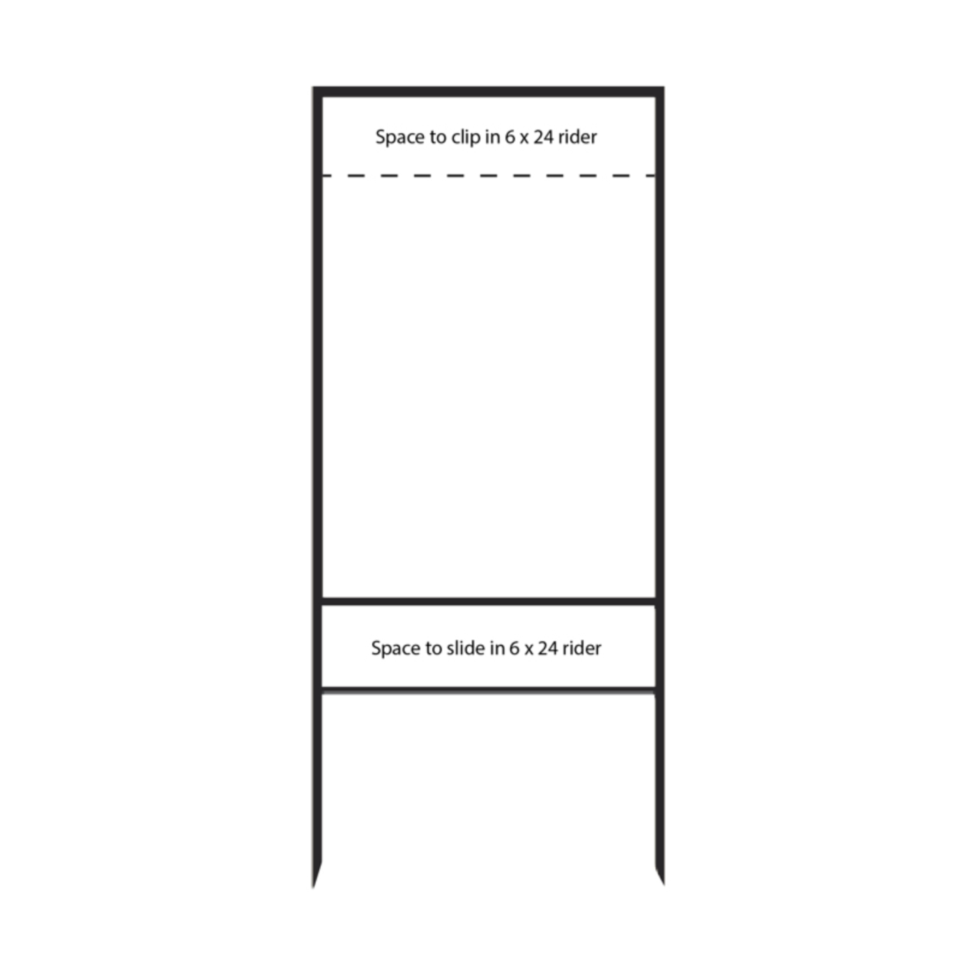 Real Estate Frame - 30 x 24 Frame with 2 Rider Slots