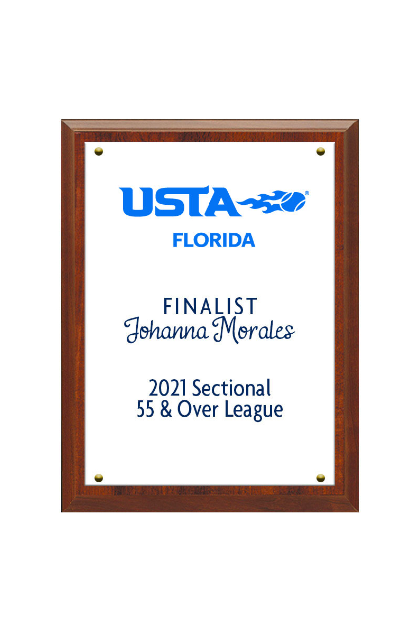USTA Full Color 8x10 Plaque - P810