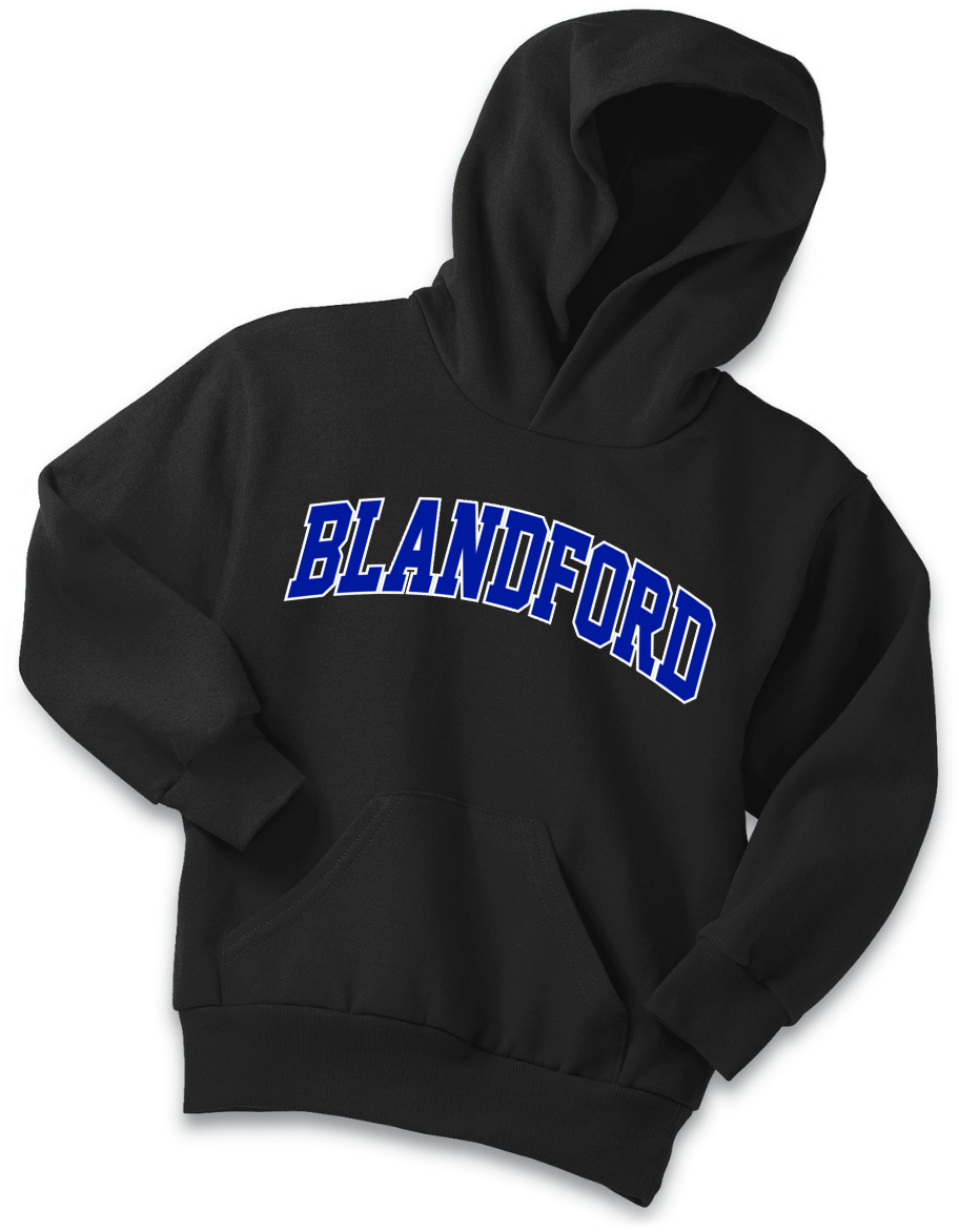 PC90YH "Blandford" Black Hoodie YOUTH