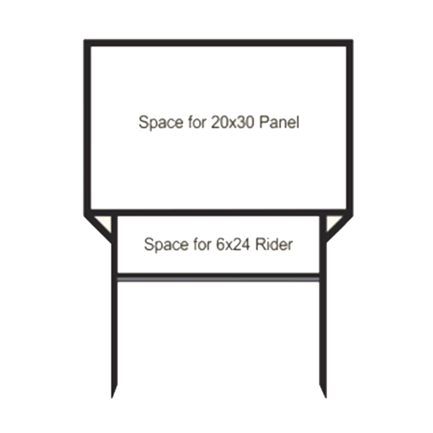 20 x 30 Real Estate Frame with 1 Rider Slot