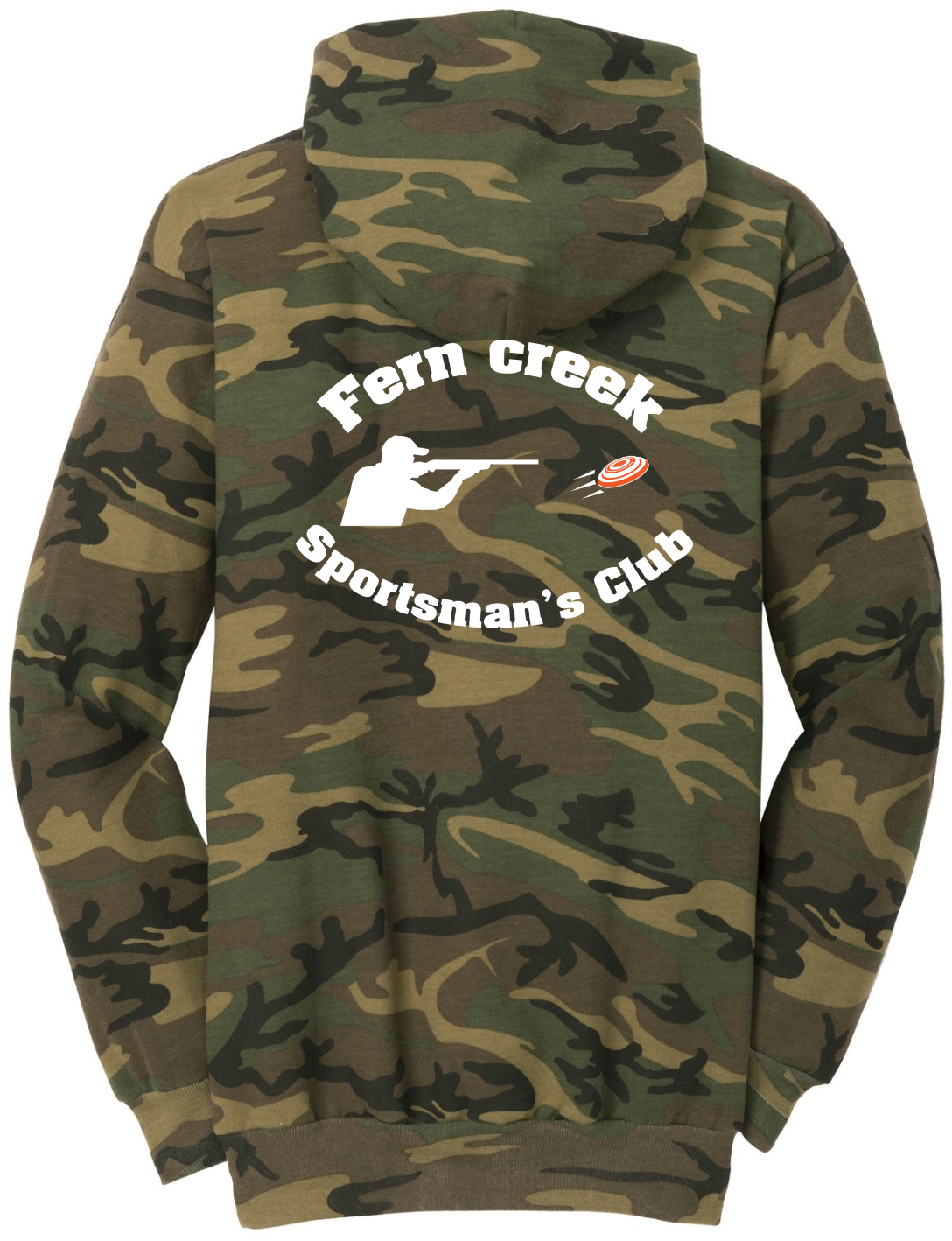 Port & Company® Core Fleece Camo Pullover Hooded Sweatshirt - PC78HC (White Logo) Screen Print