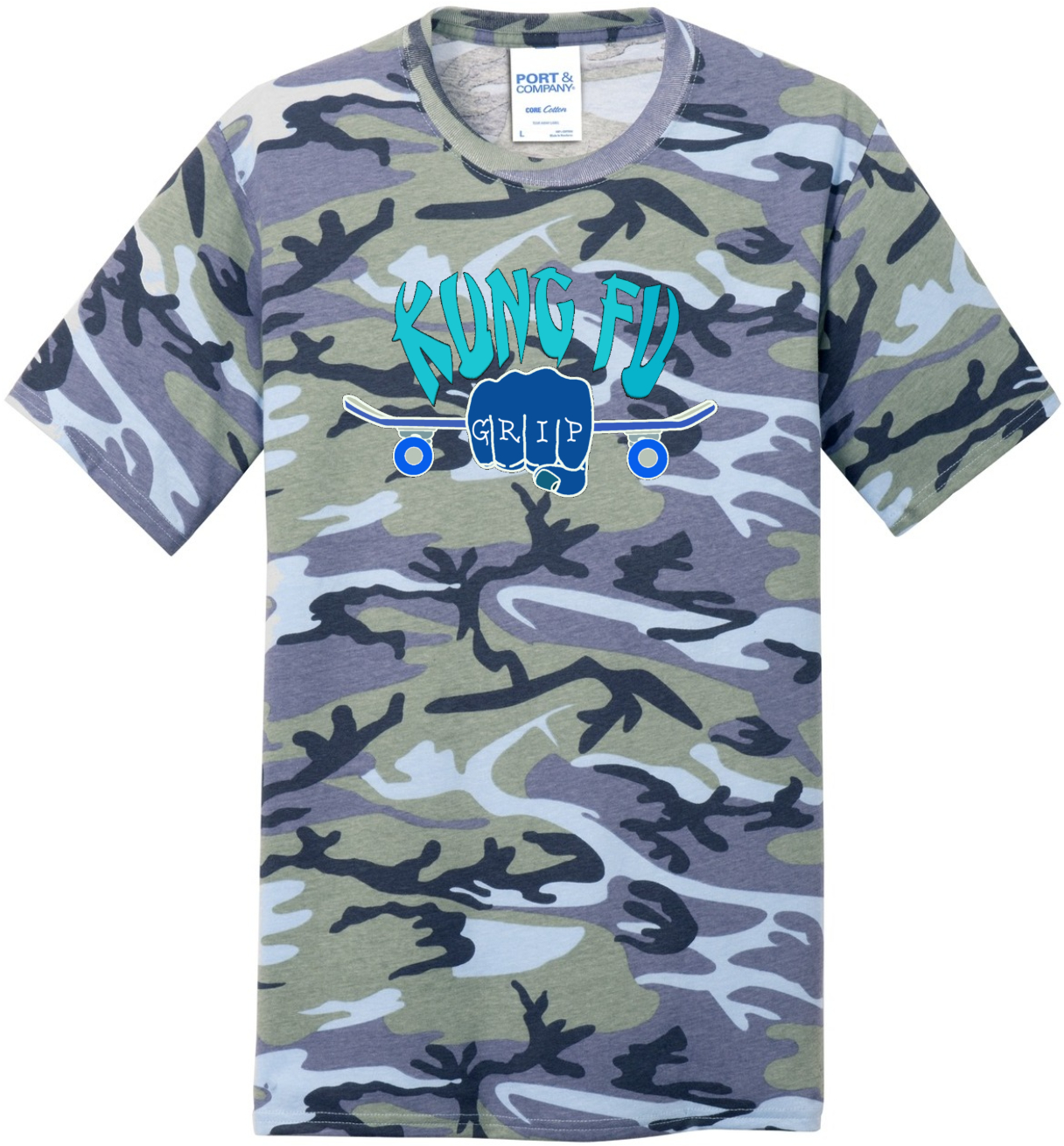 Blue scale camo