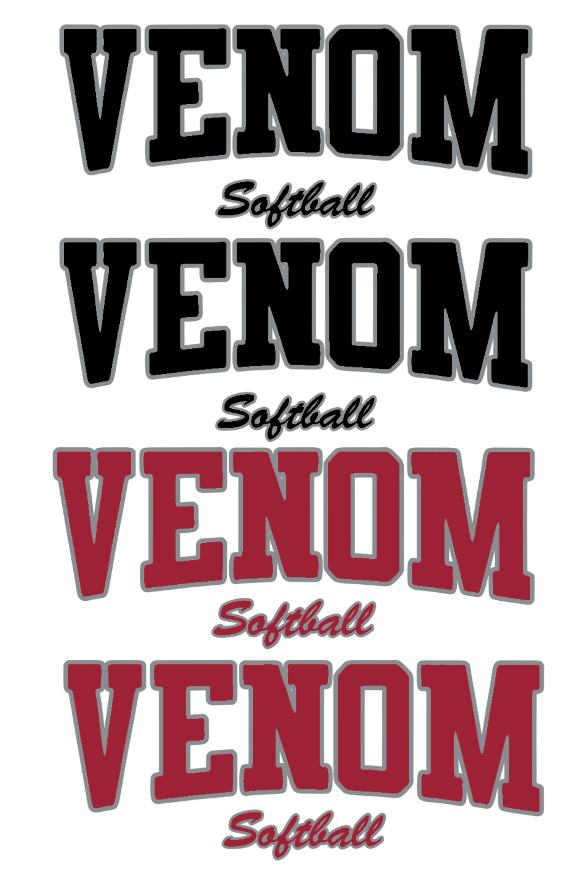 venom black red silver