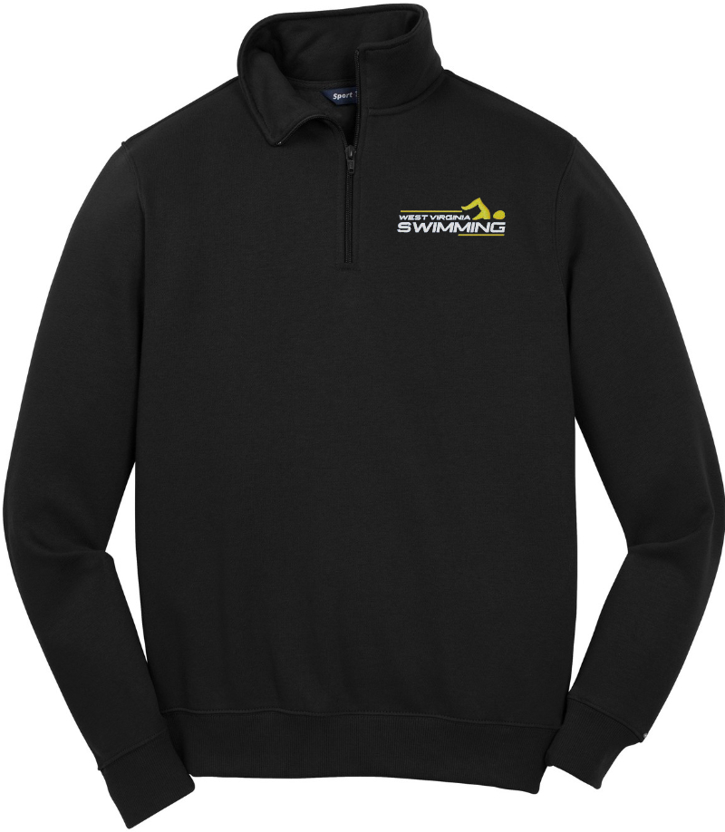 WV Swim EMB on ADULT UNISEX 1/4 zip SWEATSHIRT