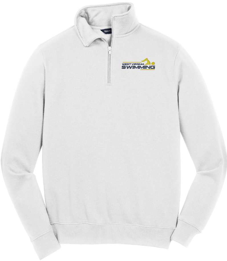 WV Swim EMB on ADULT UNISEX 1/4 zip SWEATSHIRT