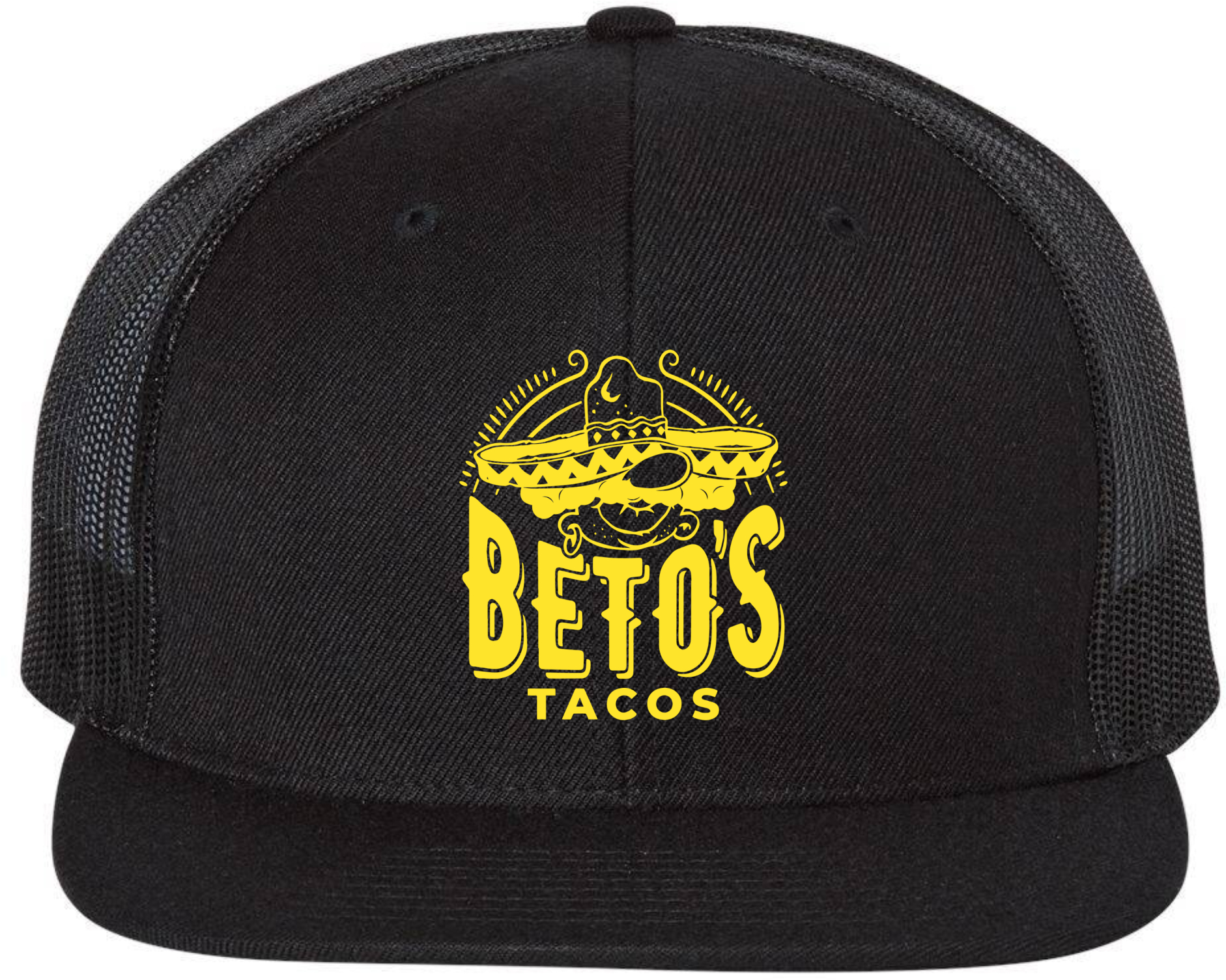 Black Trucker Hat Classic Logo