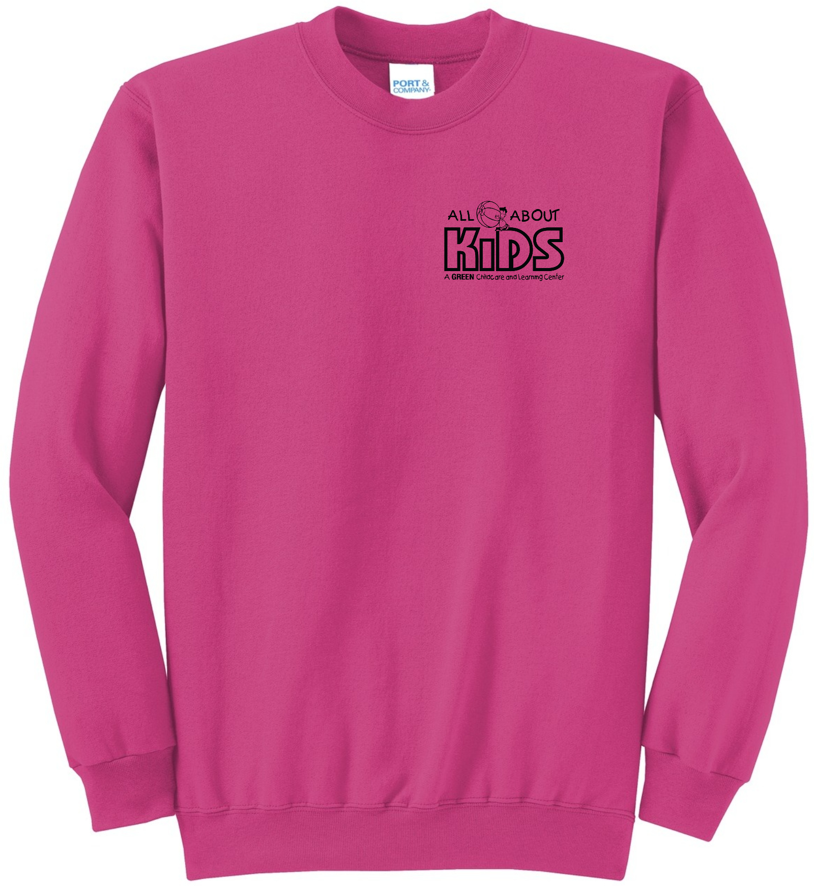 Port & Company® Core Fleece Crewneck Sweatshirt – PC78 (Black Logo)