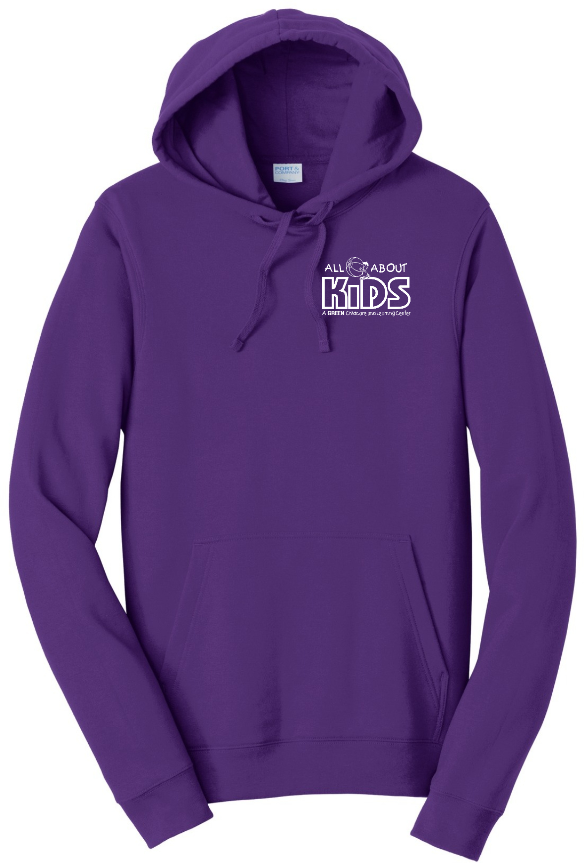 Port & Company® Fan Favorite™ Fleece Pullover Hooded Sweatshirt – PC850H (White Logo)