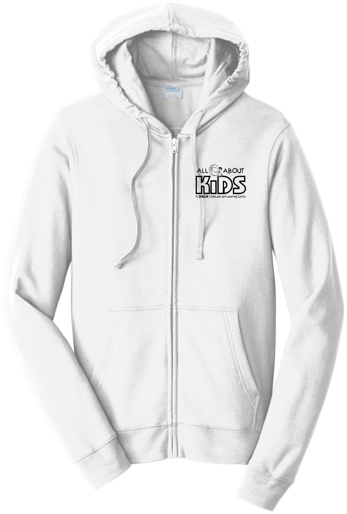 Port & Company® Fan Favorite™ Fleece Full-Zip Hooded Sweatshirt – PC850ZH (Black Logo)