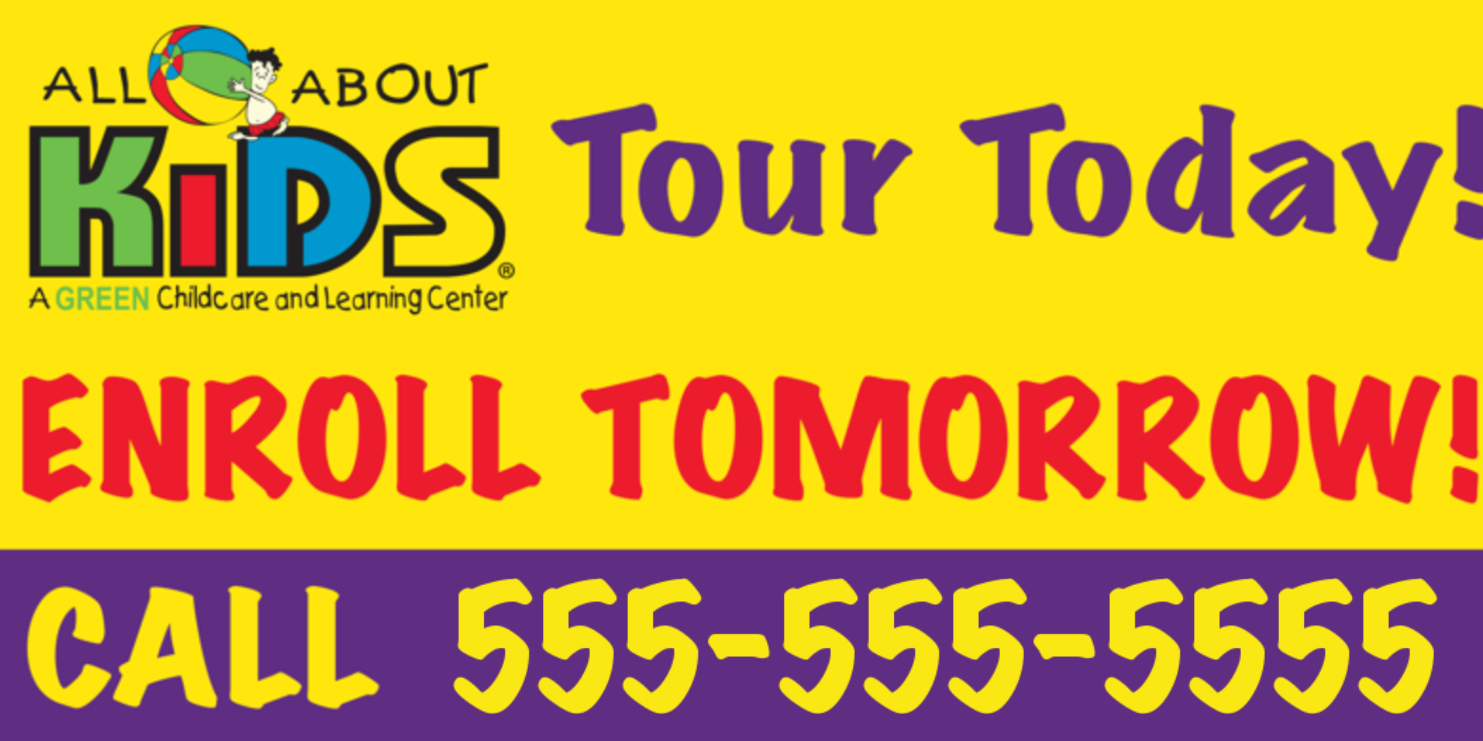 All About Kids - Tour Today - 8'x4' Banner