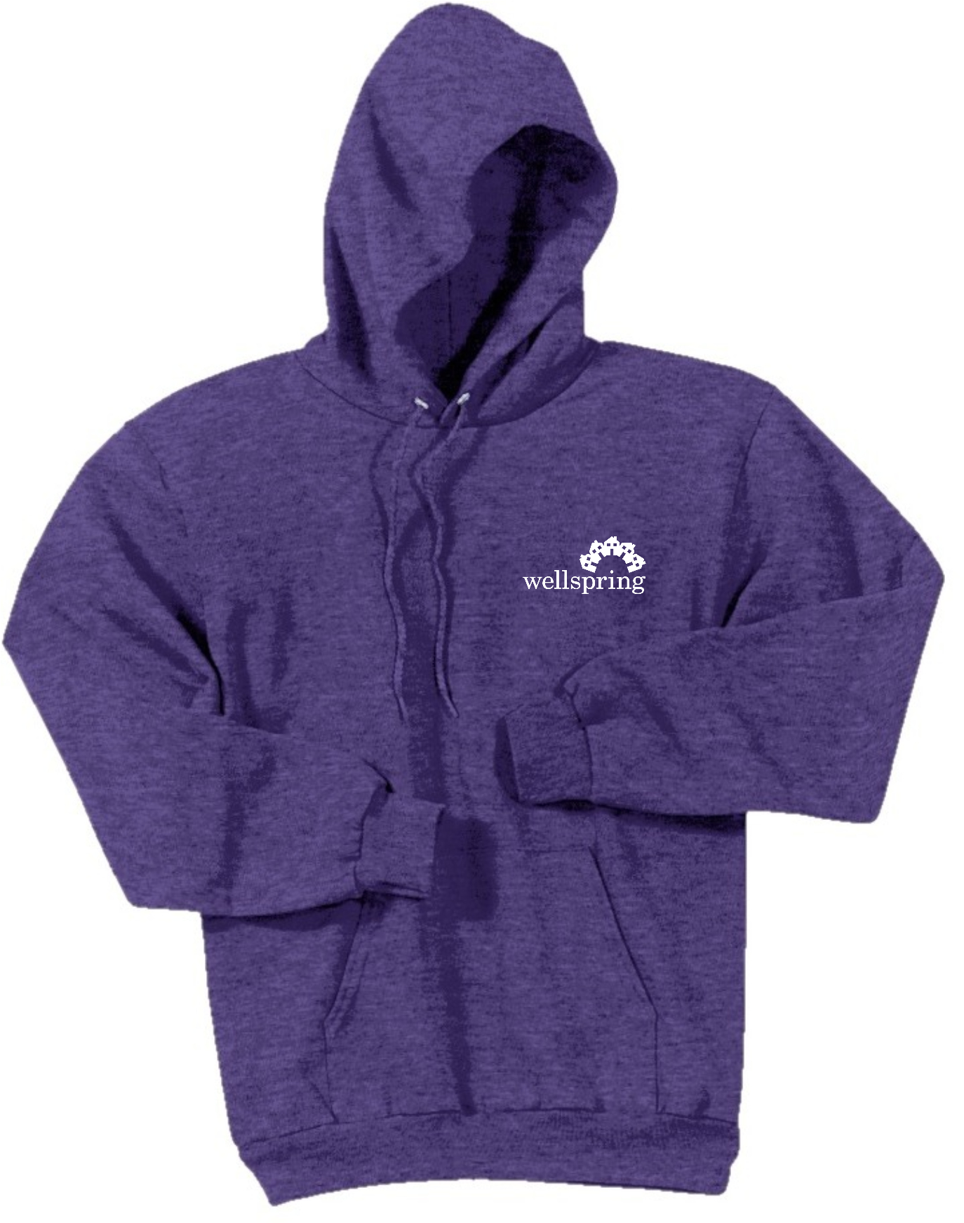 Port & Company® Core Fleece Pullover Hooded Sweatshirt - PC78H (White Logo)