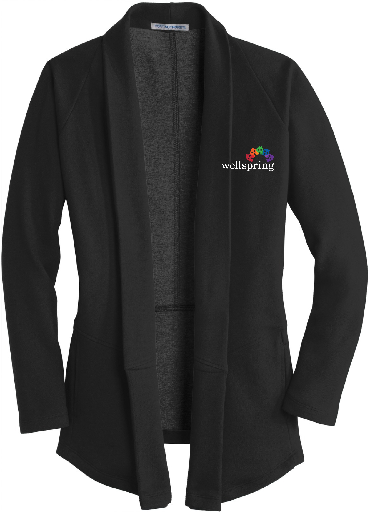 Port Authority® Ladies Interlock Cardigan - L807 (White Rainbow Logo)