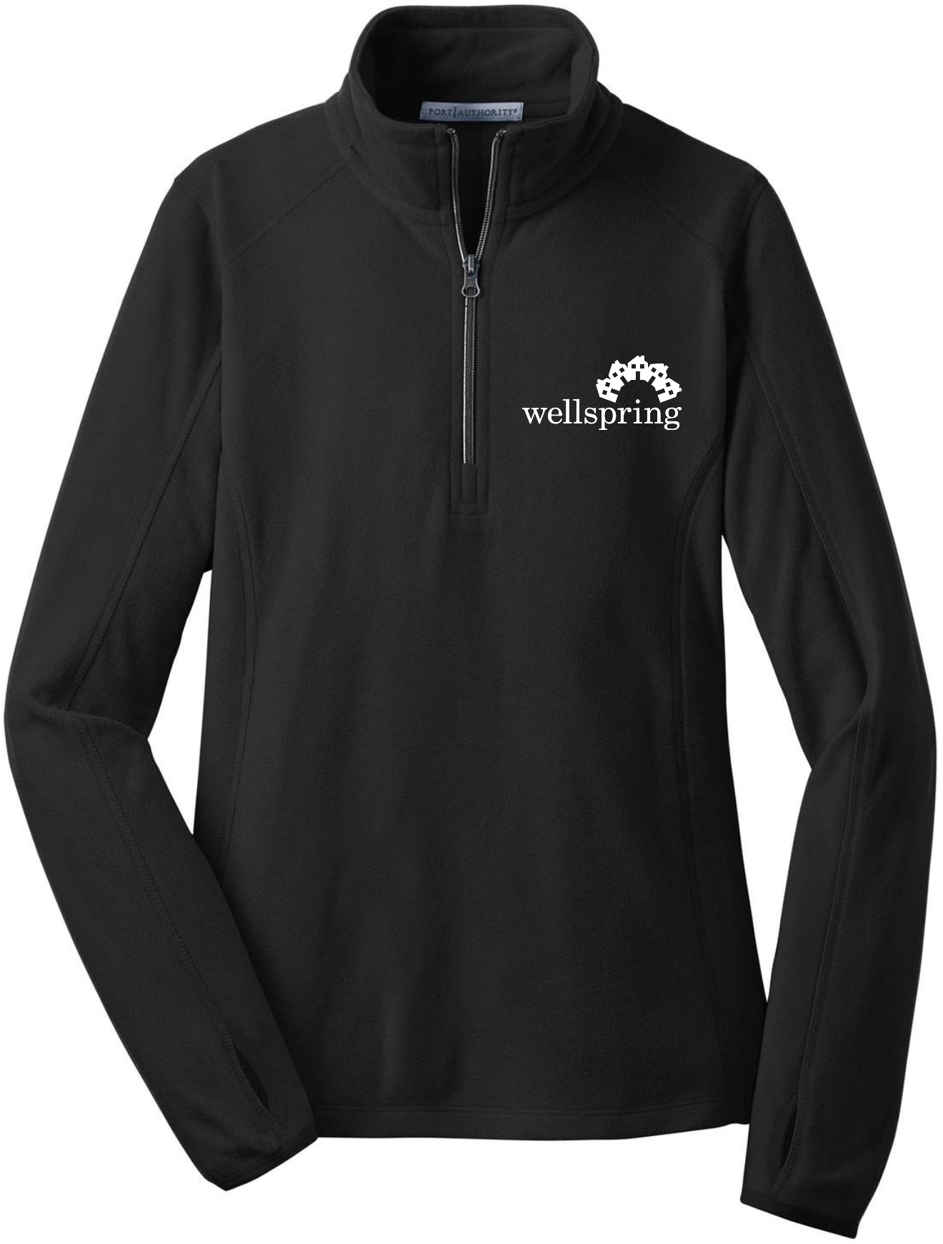 Port Authority® Ladies Microfleece 1/2-Zip Pullover - L224 (White Logo)
