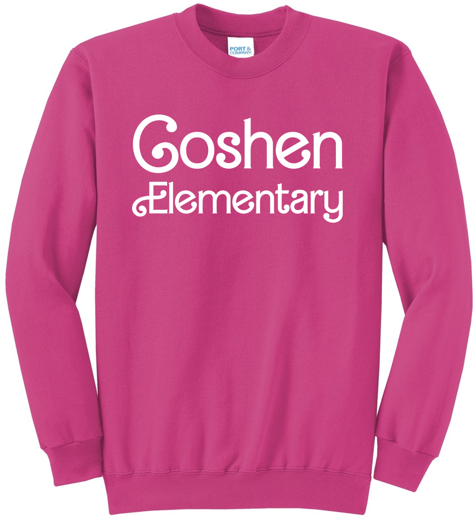 Port & Company® Core Fleece Crewneck Sweatshirt - PC78 (White Barbie Logo)