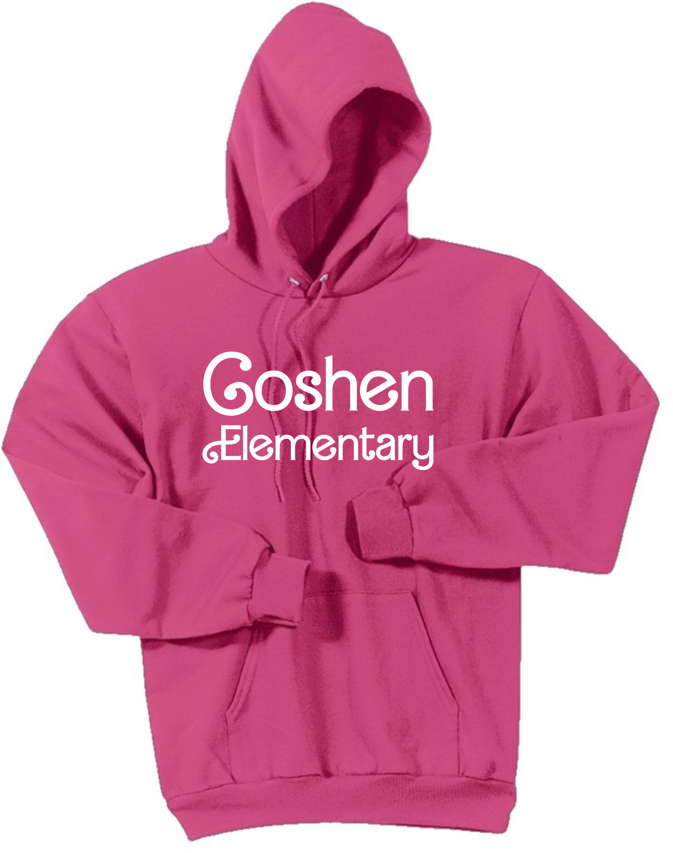 Port & Company® Core Fleece Pullover Hooded Sweatshirt - PC78H (White Barbie Logo)