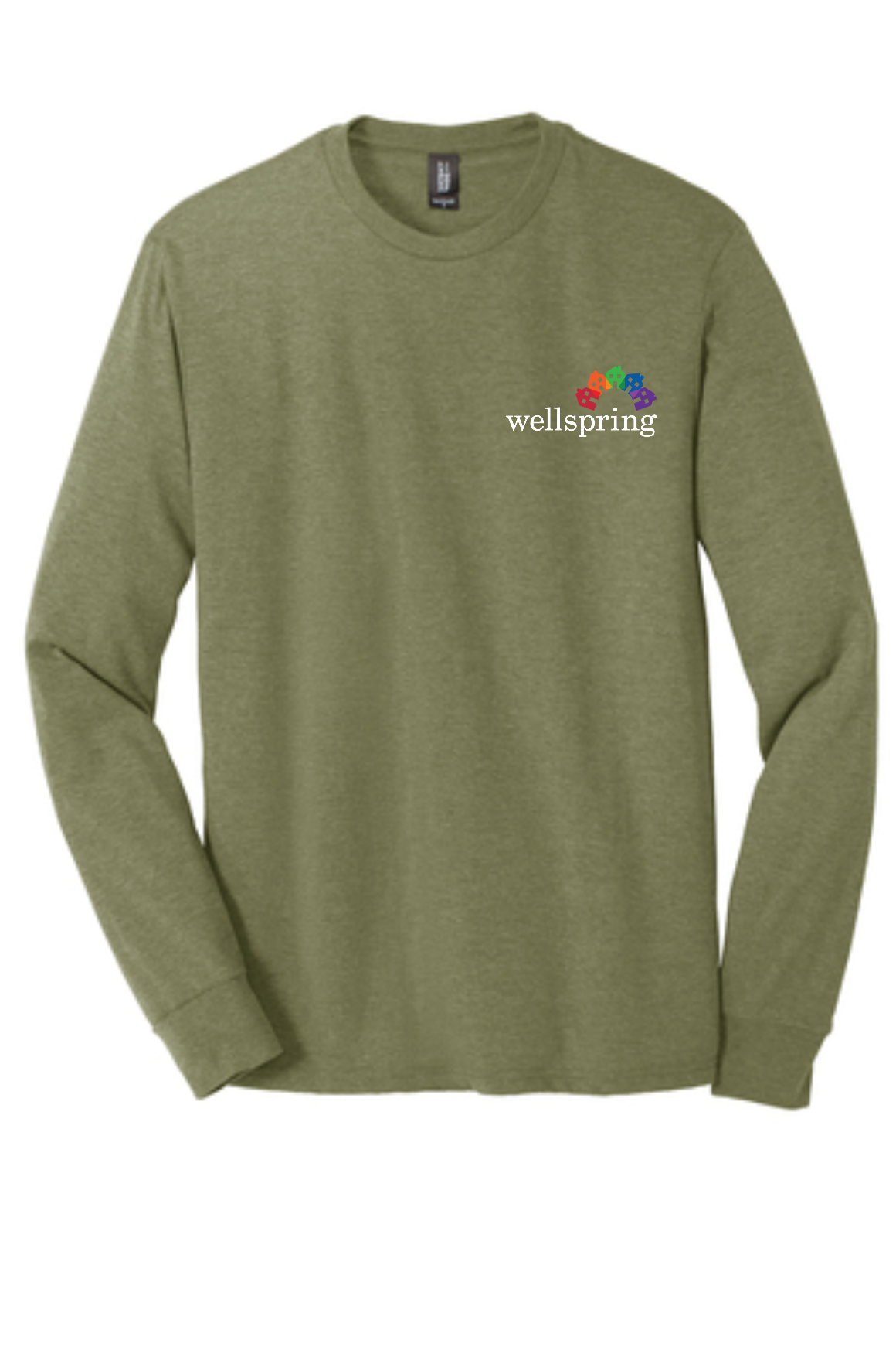 District ® Perfect Tri ® Long Sleeve Tee - DM132 (White Rainbow Logo)