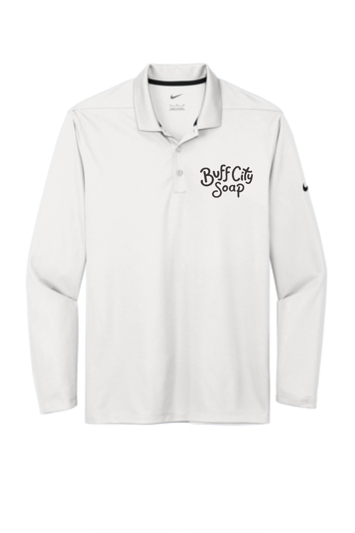 Nike Dri-FIT Micro Pique 2.0 Long Sleeve Polo - NKDC2104 (Charcoal Logo)