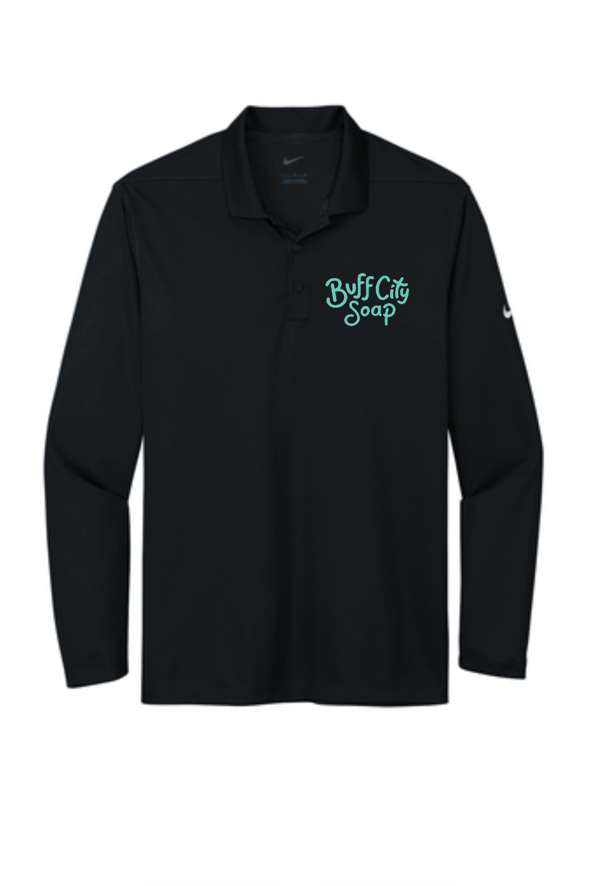 Nike Dri-FIT Micro Pique 2.0 Long Sleeve Polo - NKDC2104 (Teal Logo)