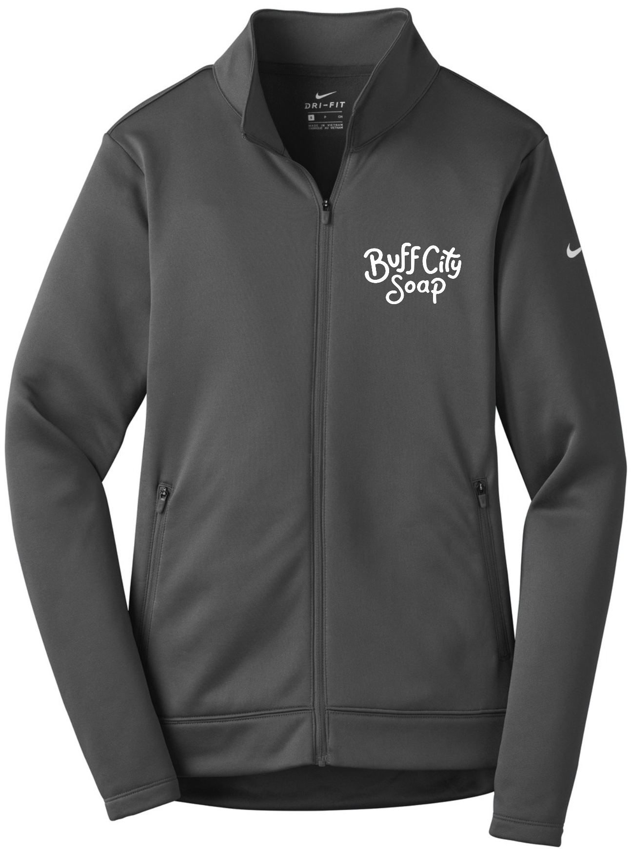 Nike Ladies Therma-FIT Full-Zip Fleece - NKAH6260 (White Logo)