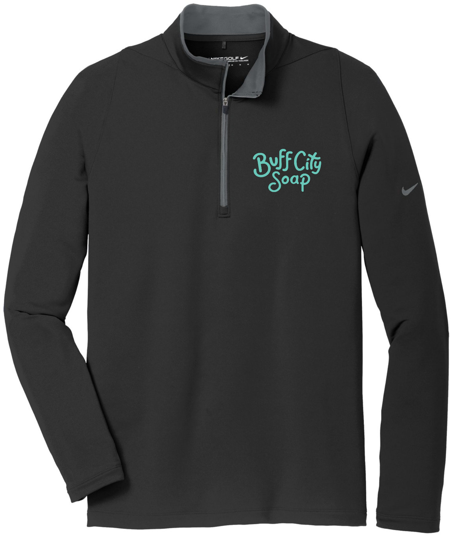 Nike Dri-FIT Stretch 1/2-Zip Cover-Up - 779795 (Teal Logo)