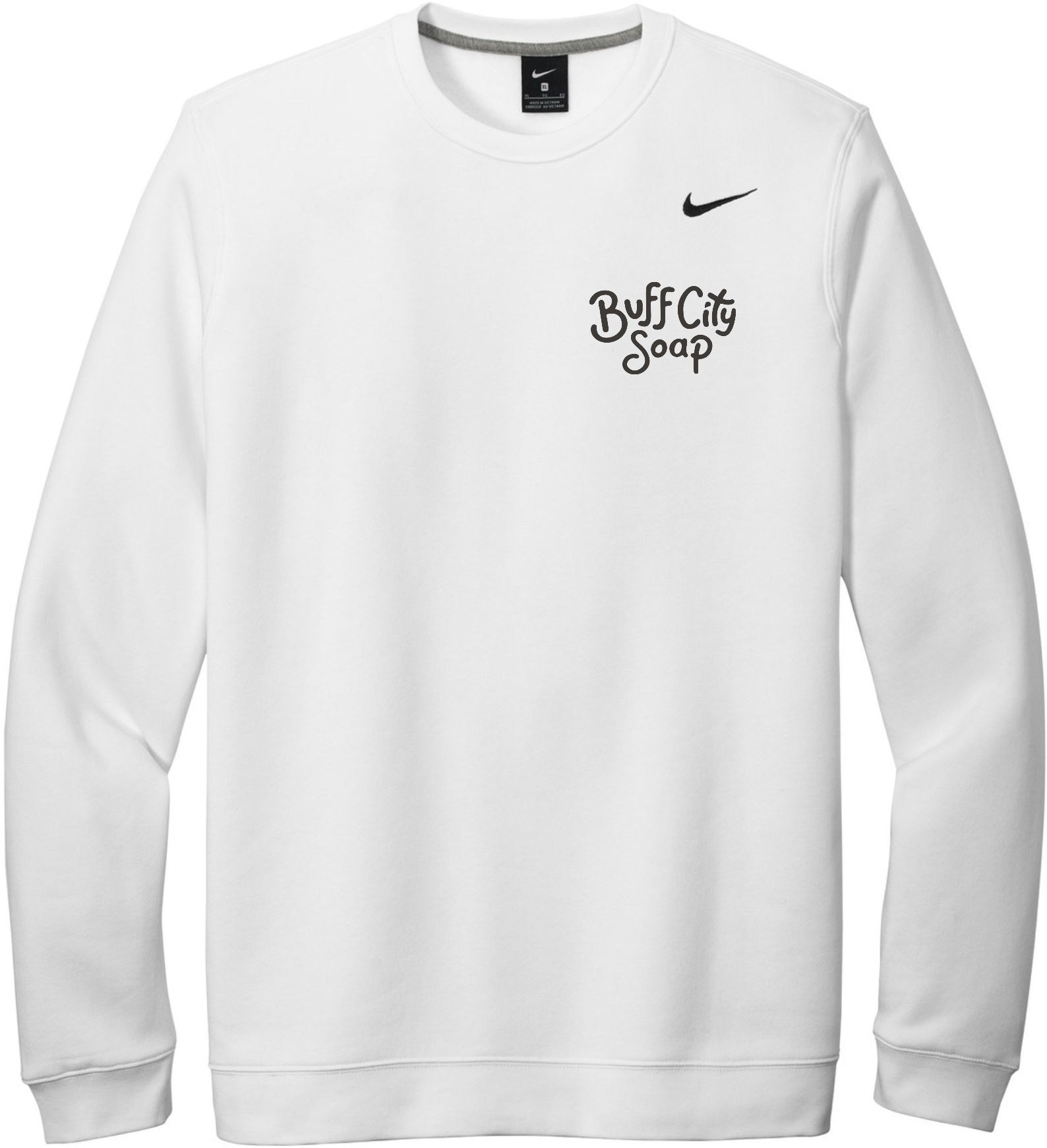 Nike Club Fleece Crew - CJ1614 (Charcoal Logo)