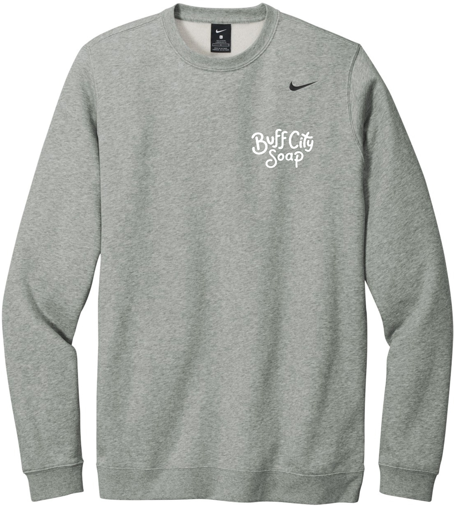 Nike Club Fleece Crew - CJ1614 (White Logo)
