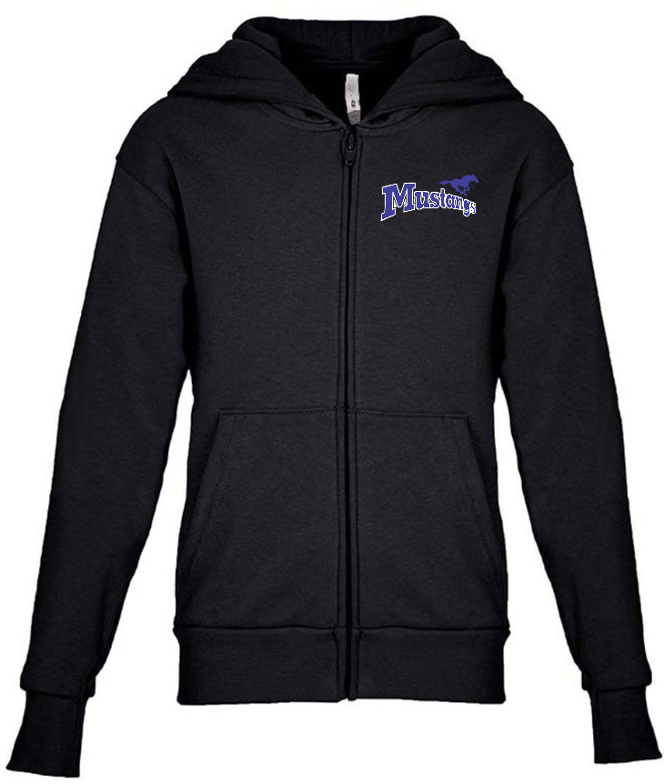 Mustangs Youth Zip Hoodie