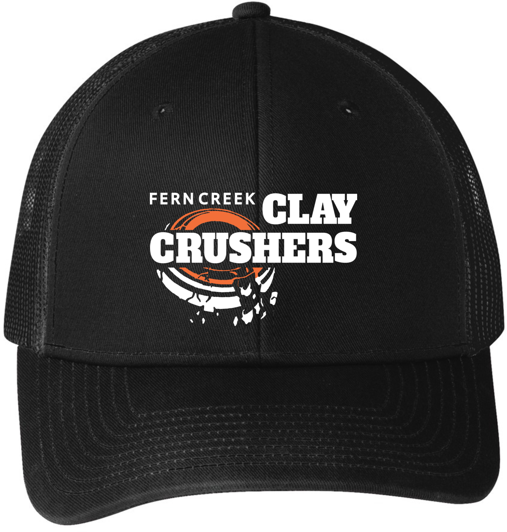 Clay Crushers - Port Authority® Snapback Trucker Cap - C112 (White Logo) Embroidery