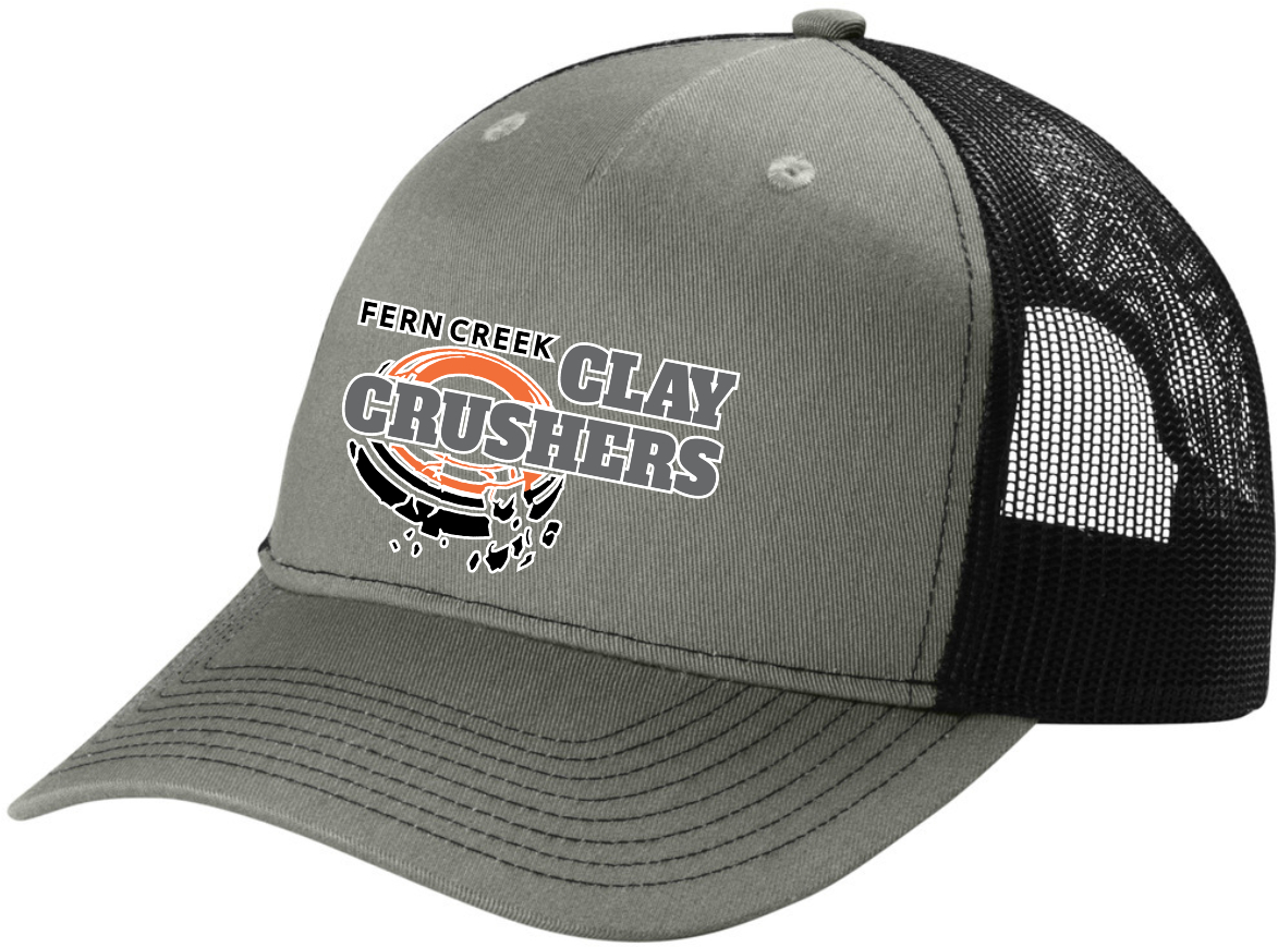 Clay Crushers - Port Authority® Snapback Five-Panel Trucker Cap - C115 (Outlined Logo) Embroidery