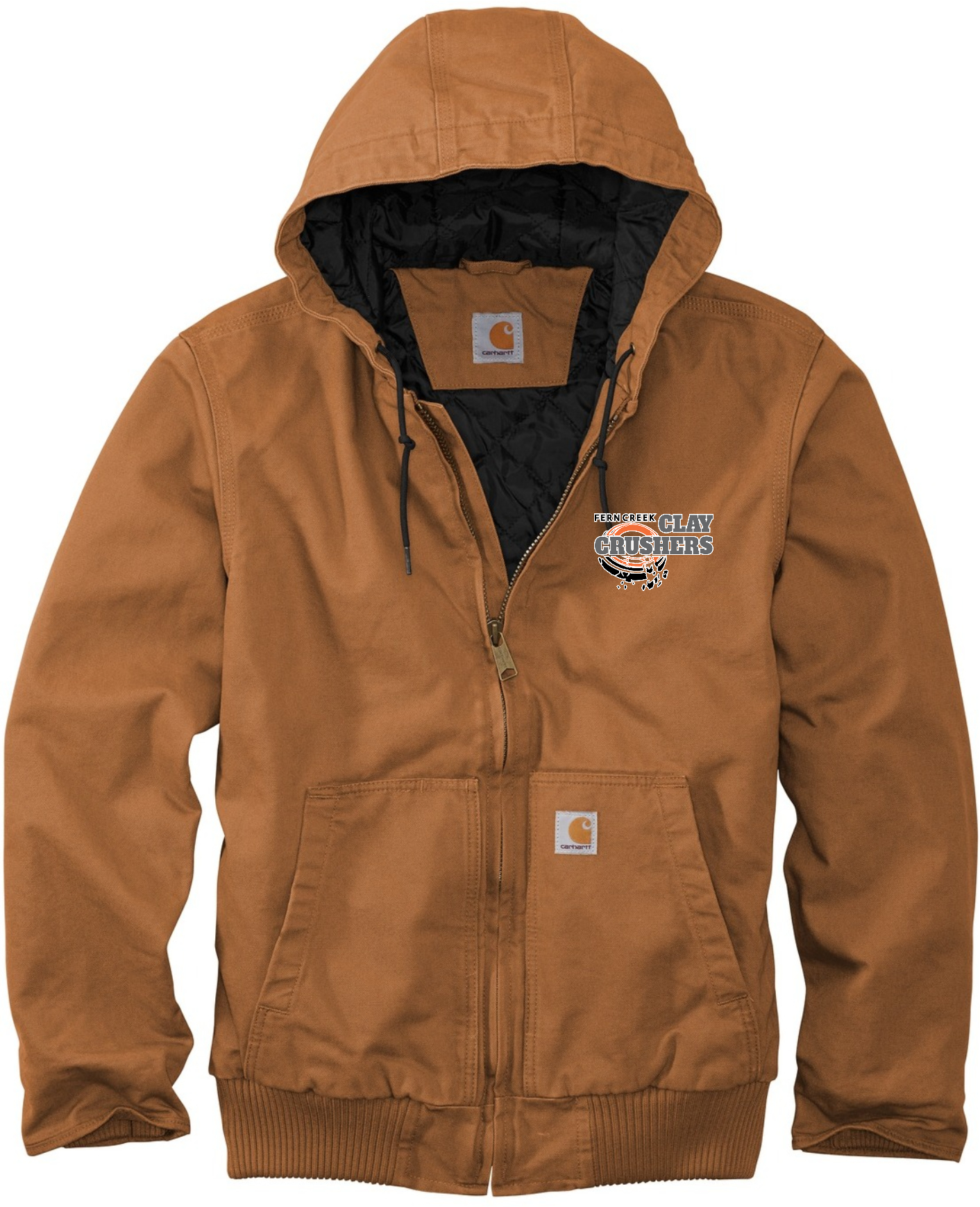 Clay Crushers - Carhartt® Washed Duck Active Jac - CT104050 (Outlined Logo) Embroidery