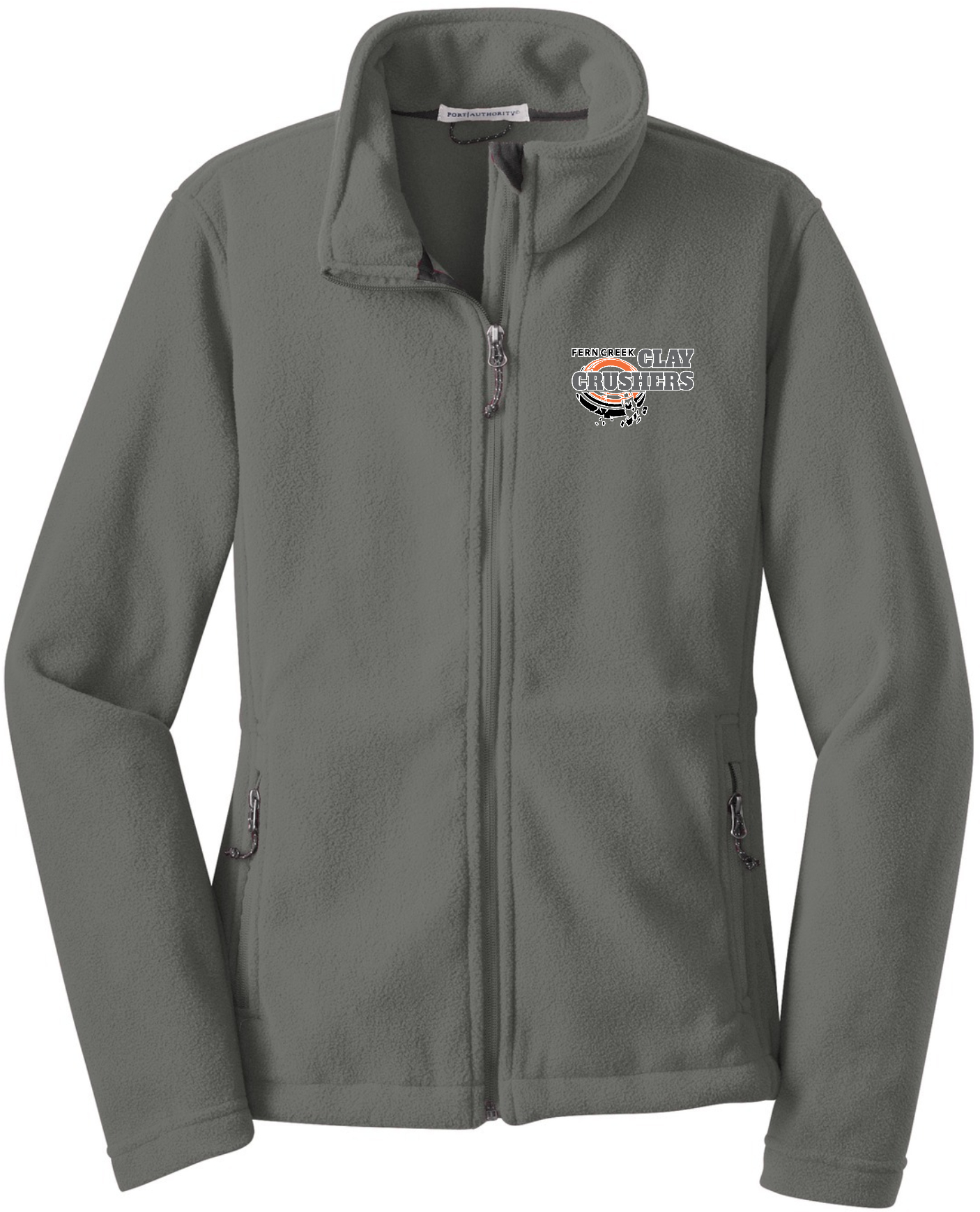 Clay Crushers - Port Authority® Ladies Value Fleece Jacket - L217 (Outlined Logo) Embroidery