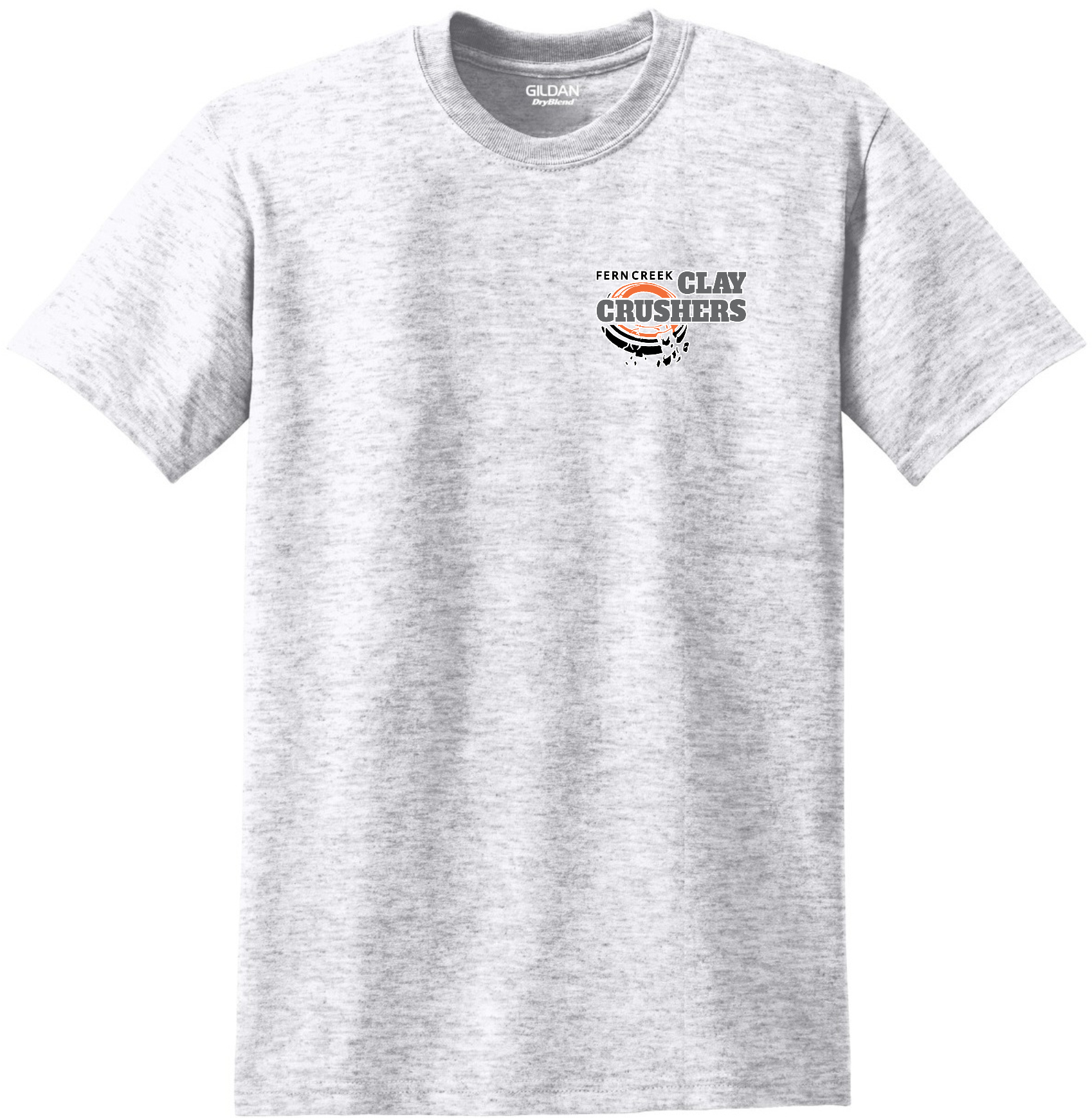 Clay Crushers - Gildan® – DryBlend® 50 Cotton/50 Poly T-Shirt - 8000 (Outlined Logo) DTF