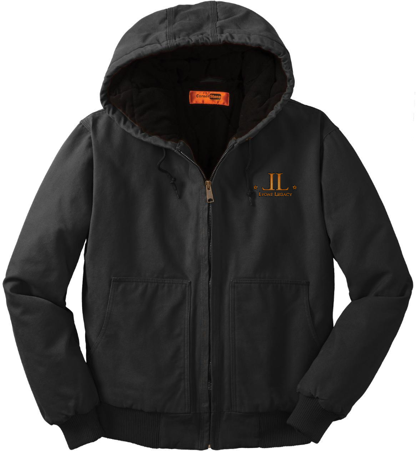 Washed Duck Cloth Insulated Hooded Work Jacket