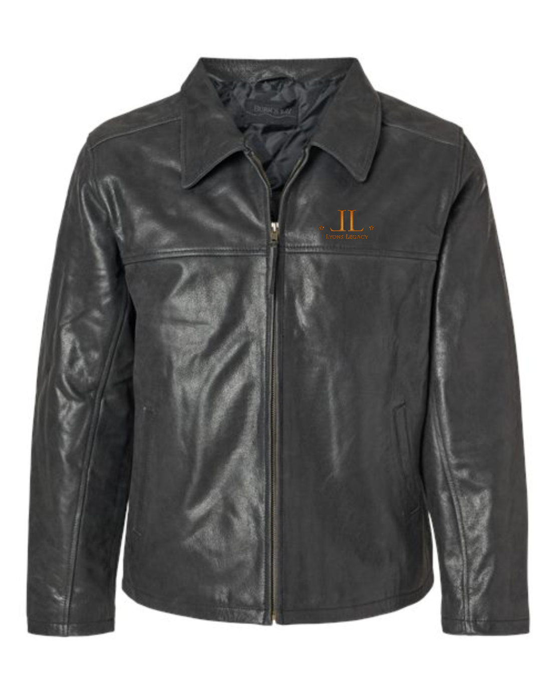 LL CREST, SLEEVE, FULL BACK on Leather Jacket