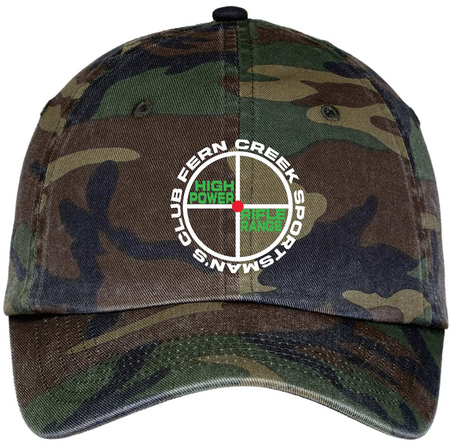 Fern Creek High Power Rifle Range - Port Authority® Camouflage Cap - C851 (White Logo) Embroidery