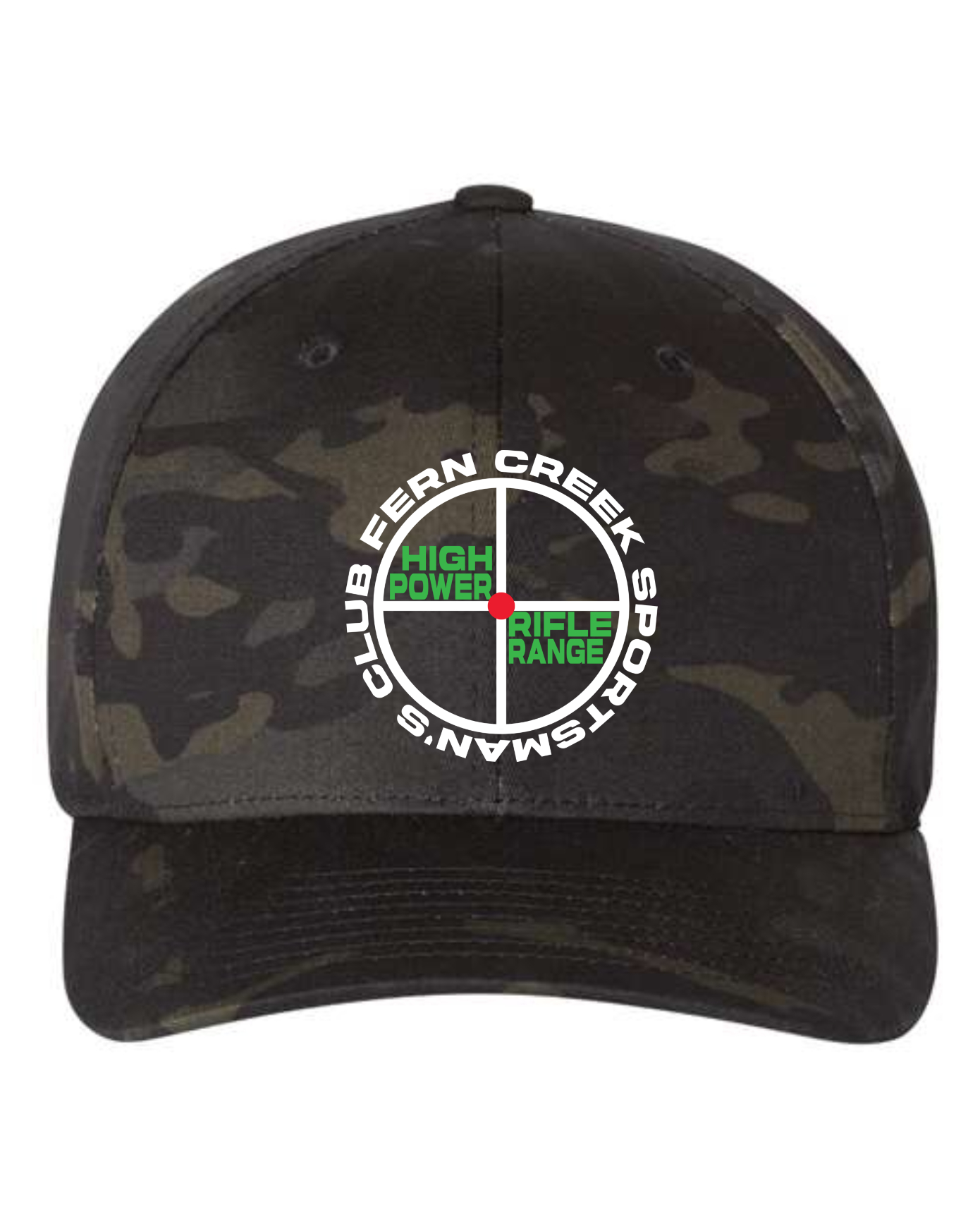 Fern Creek High Power Rifle Range - Flexfit - Cotton Blend Cap - 6277 (White Logo) Embroidery