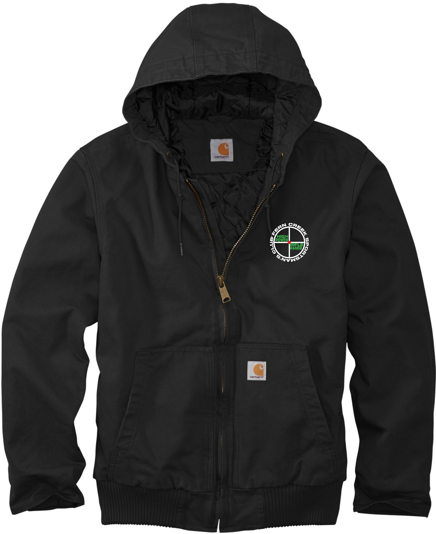 Fern Creek High Power Rifle Range - Carhartt® Washed Duck Active Jac - CT104050 (White Logo) Embroidery