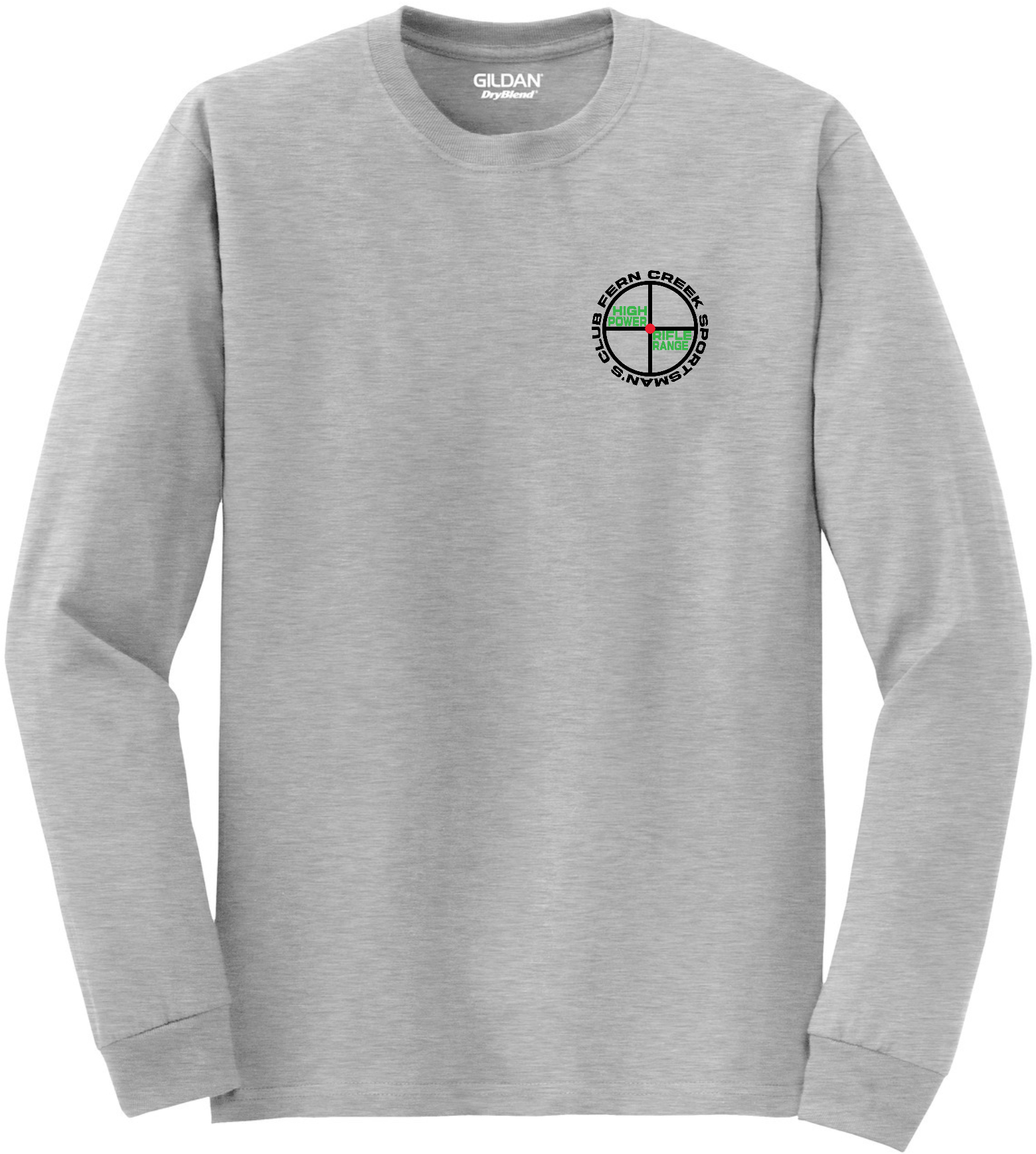 Fern Creek High Power Rifle Range - Gildan® - DryBlend® 50 Cotton/50 Poly Long Sleeve T-Shirt - 8400 (Black Logo) DTF